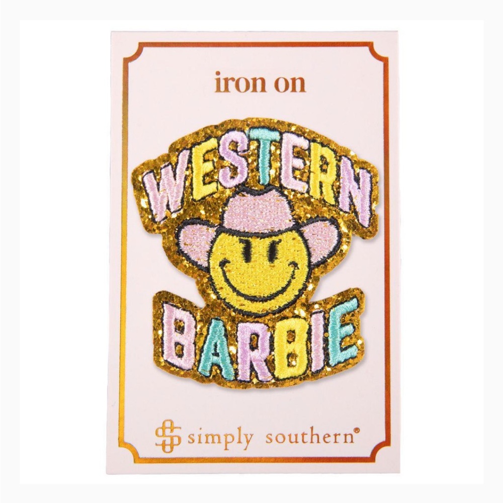 Simply Southern Western Barbie Patch with Smiley Face